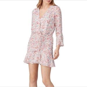 Veronica Beard Silk Sean Floral Ruched Dress